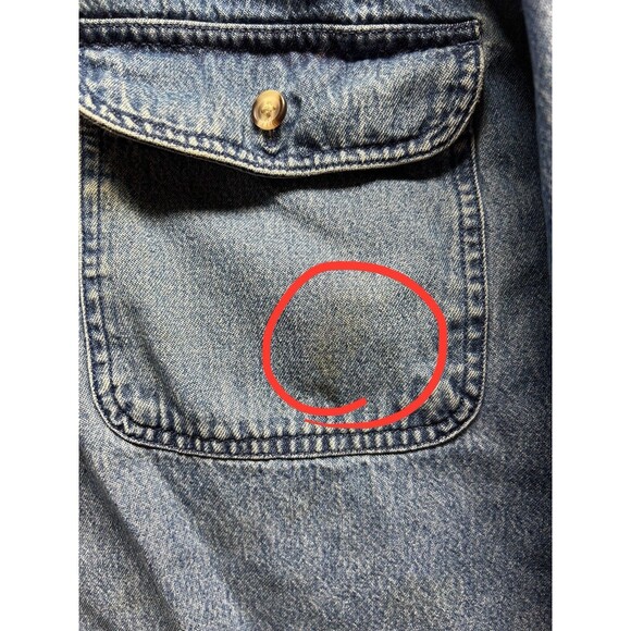 Vtg 90’s Cherokee Chore Jacket Flannel Lined Men’s Size Large Work Outdoor - Picture 3 of 12